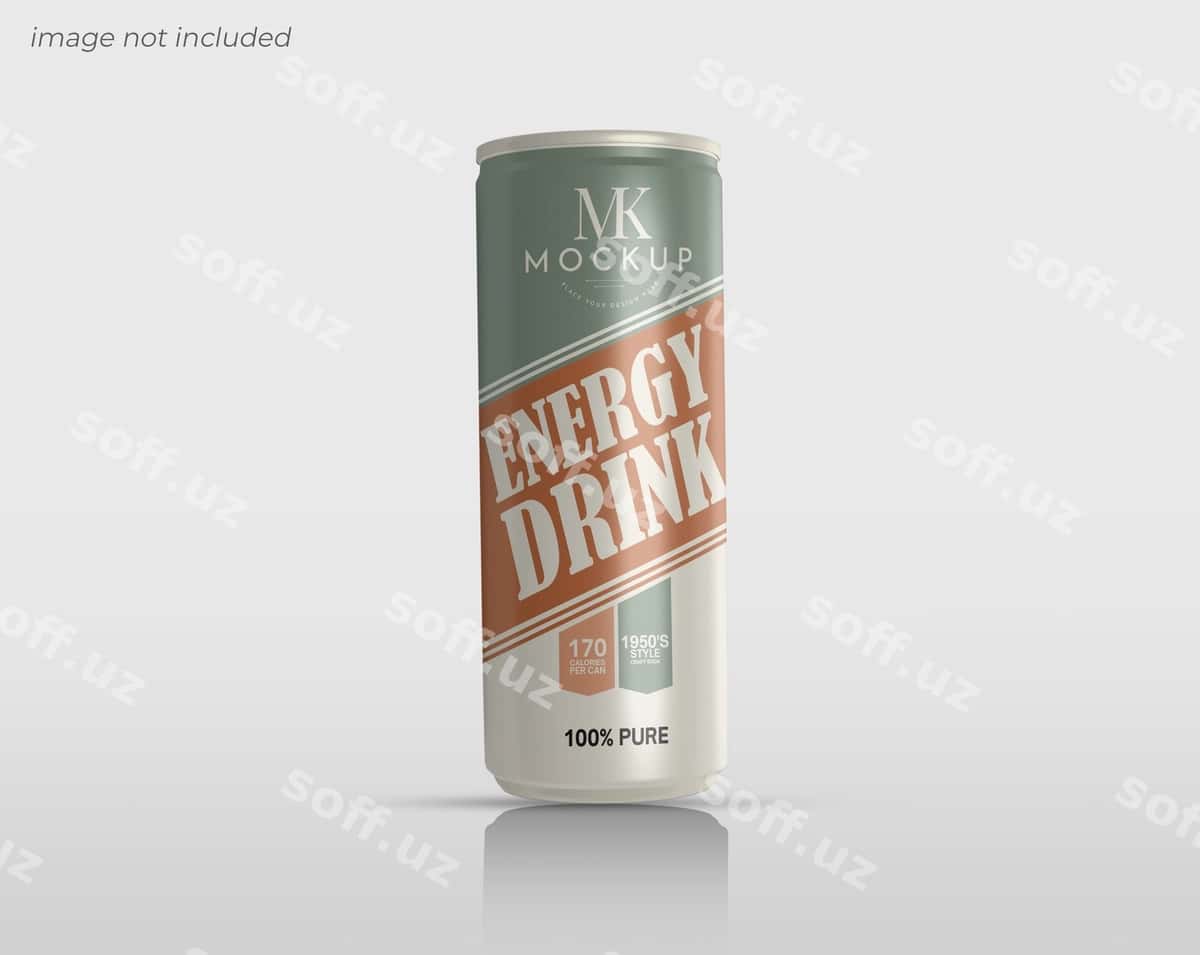 Gazlangan ichimlikning maketi | Can soda mockup 1
