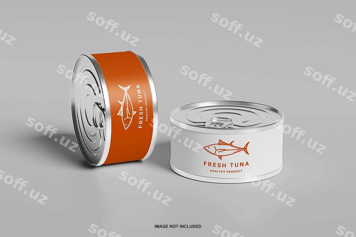 Konserva tuna namunasi | Canned tuna mockup 1