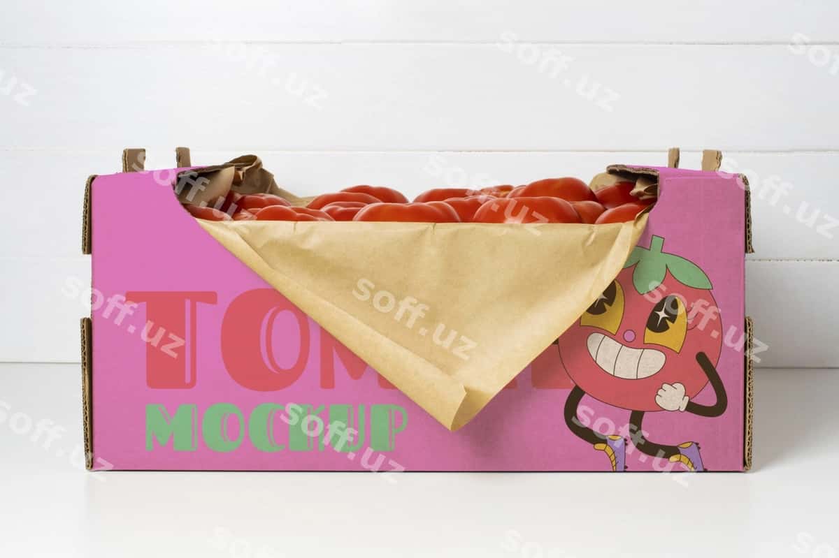 Karton konteyner quti pomidorlar | Cardboard container crate tomatoes 1
