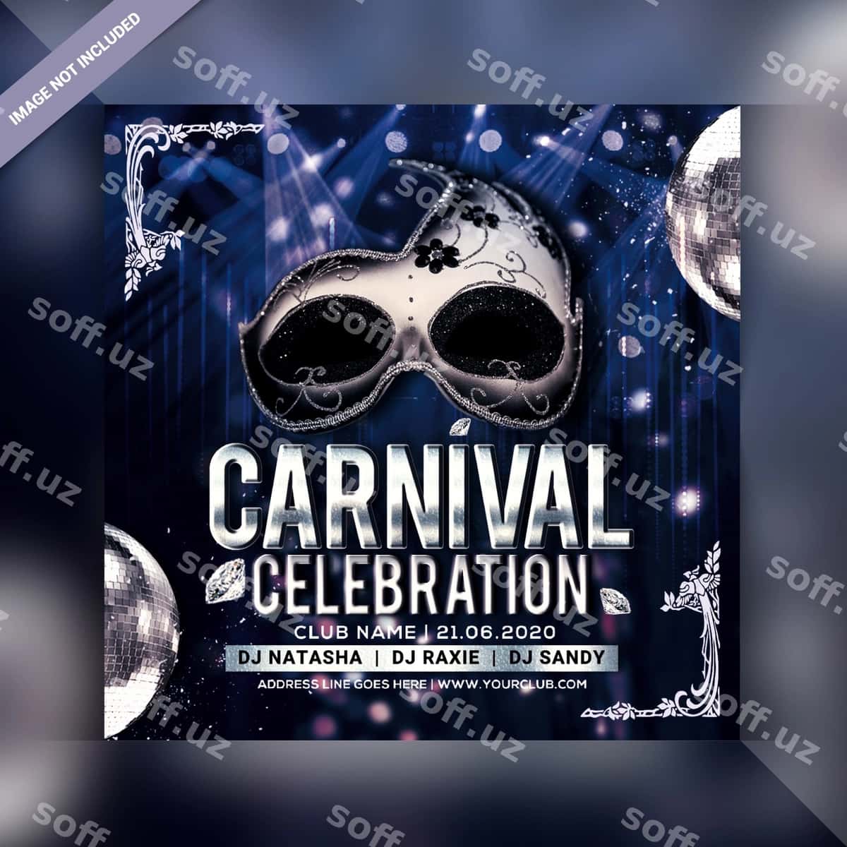 Karnaval to'yxona e'loni | Carnival party flyer 1