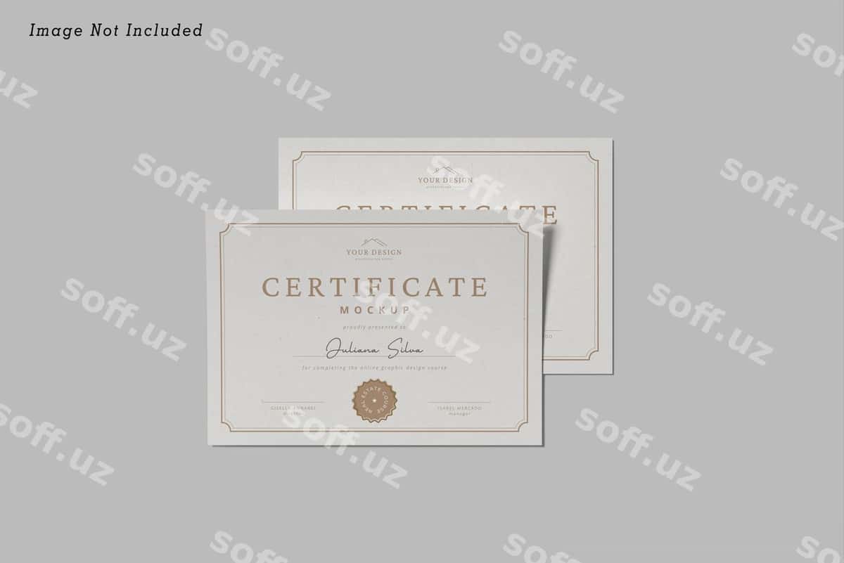 Sertifikat namunasi | Certificate mockup 1