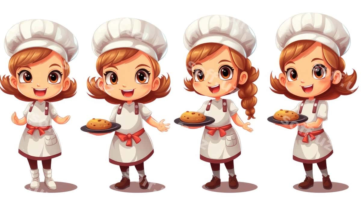 Oshpaz formasi karykatura bolalar | Chef uniform cartoon kids 1