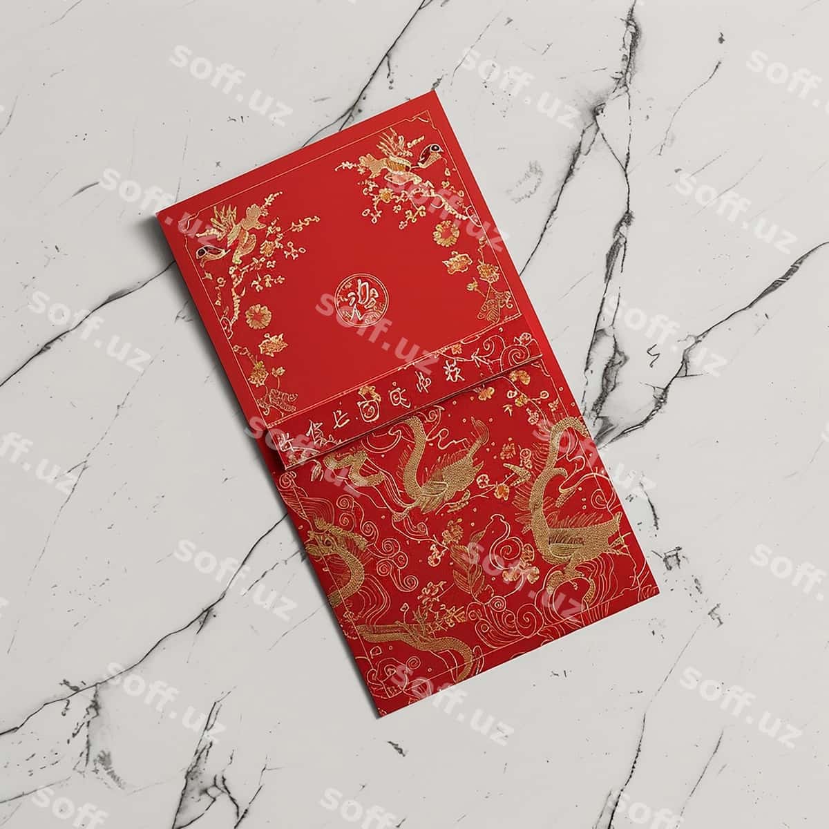 Xitoylik qizil konvert namunasi | Chinese red envelope mockup 1
