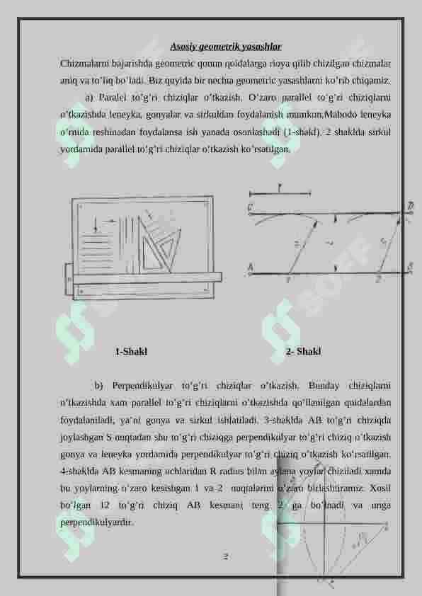 Chizmalarda geometrik yasashlar 2