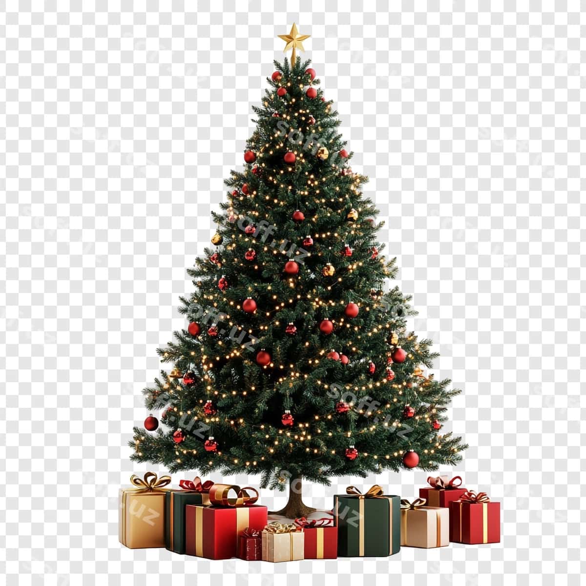 Shisha daraxt sovg'alar bilan | Christmas tree with presents 1