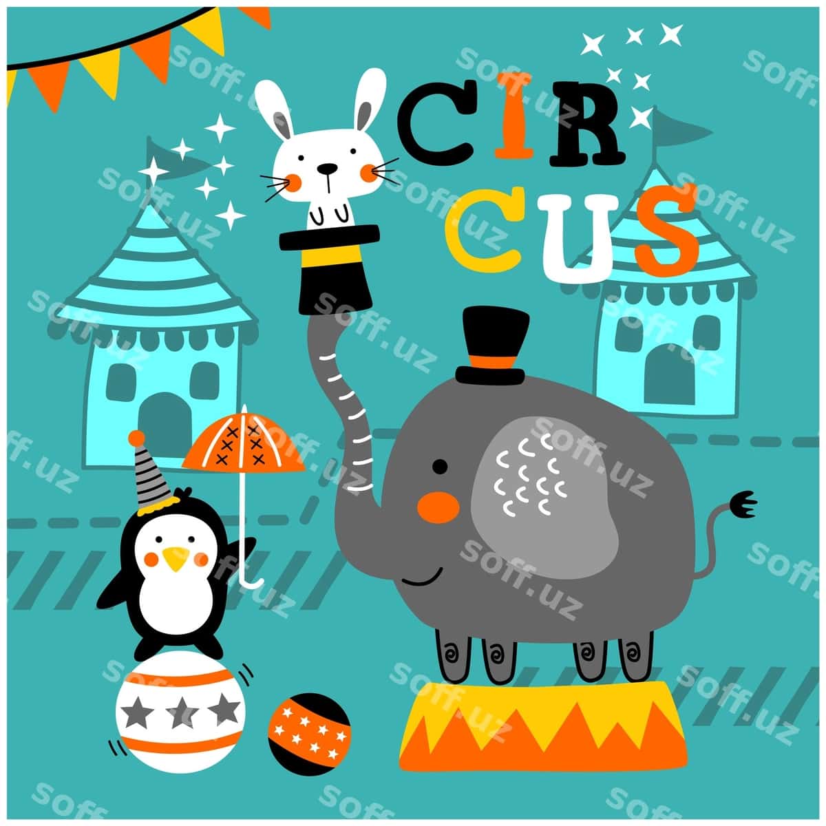 Sirk bayrami gulbishik hayvon multfilmi | Circus celebration funny animal cartoon 1