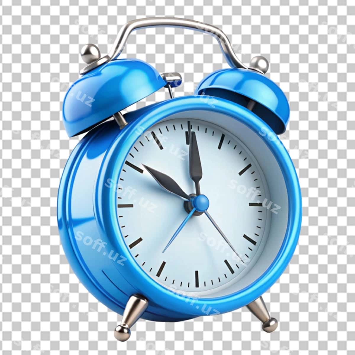 Klassik tulqin soat oq orqa fonda | Classic alarm clock white background 1