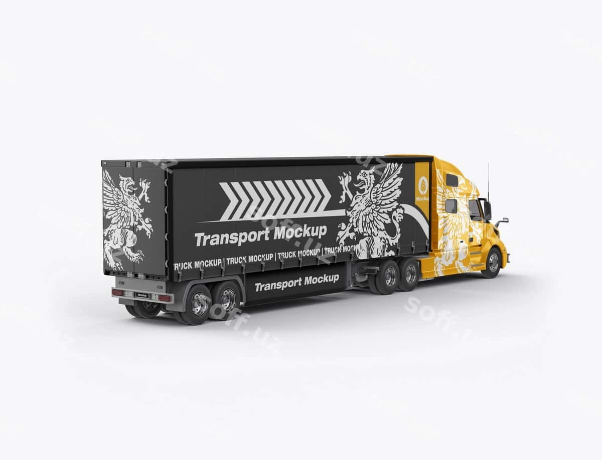 Klassik Amerika og'ir yuk mashinasi maketi | Classic american heavy truck mockup 1