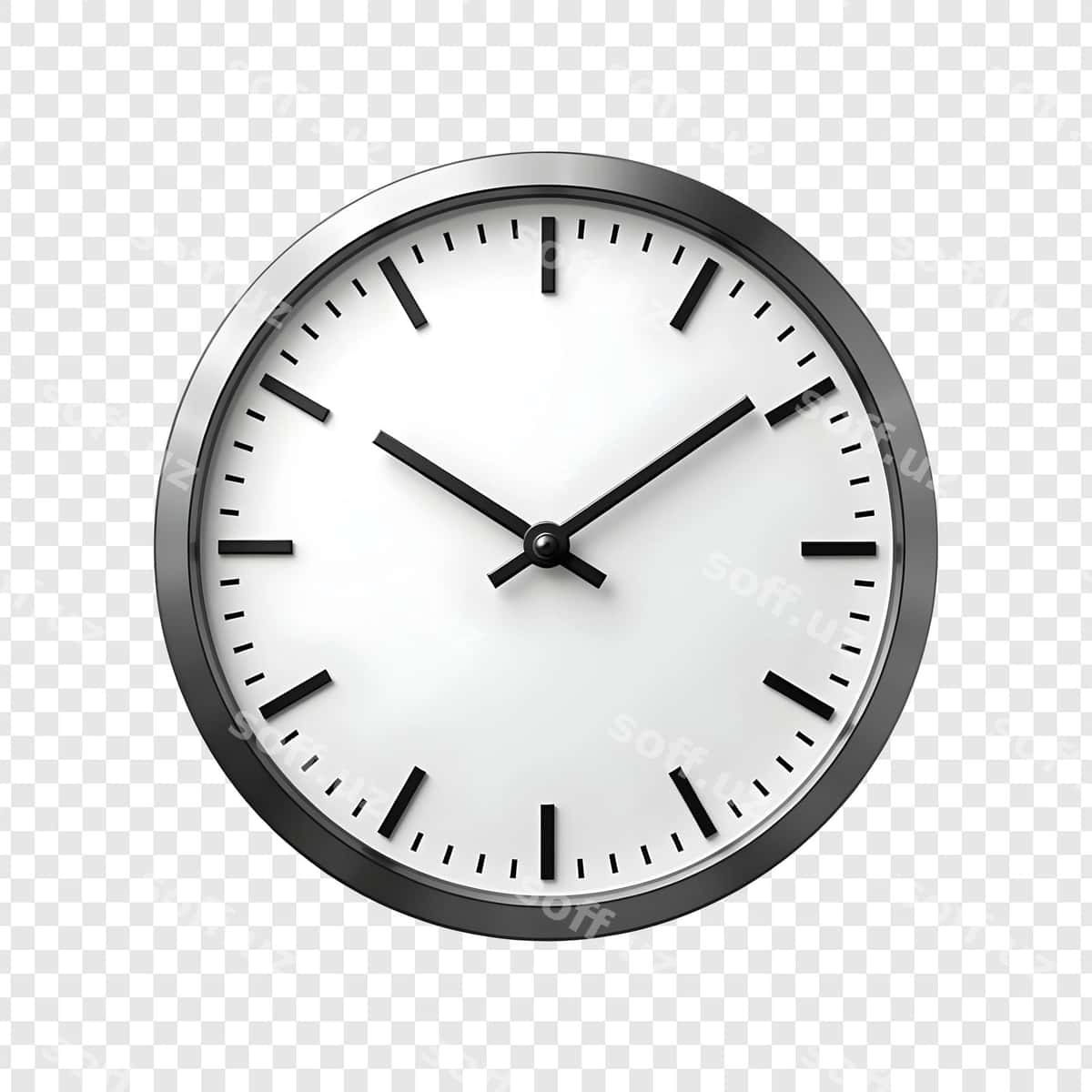 Soat ajraltirilgan shaffof fon | Clock isolated transparent background 1