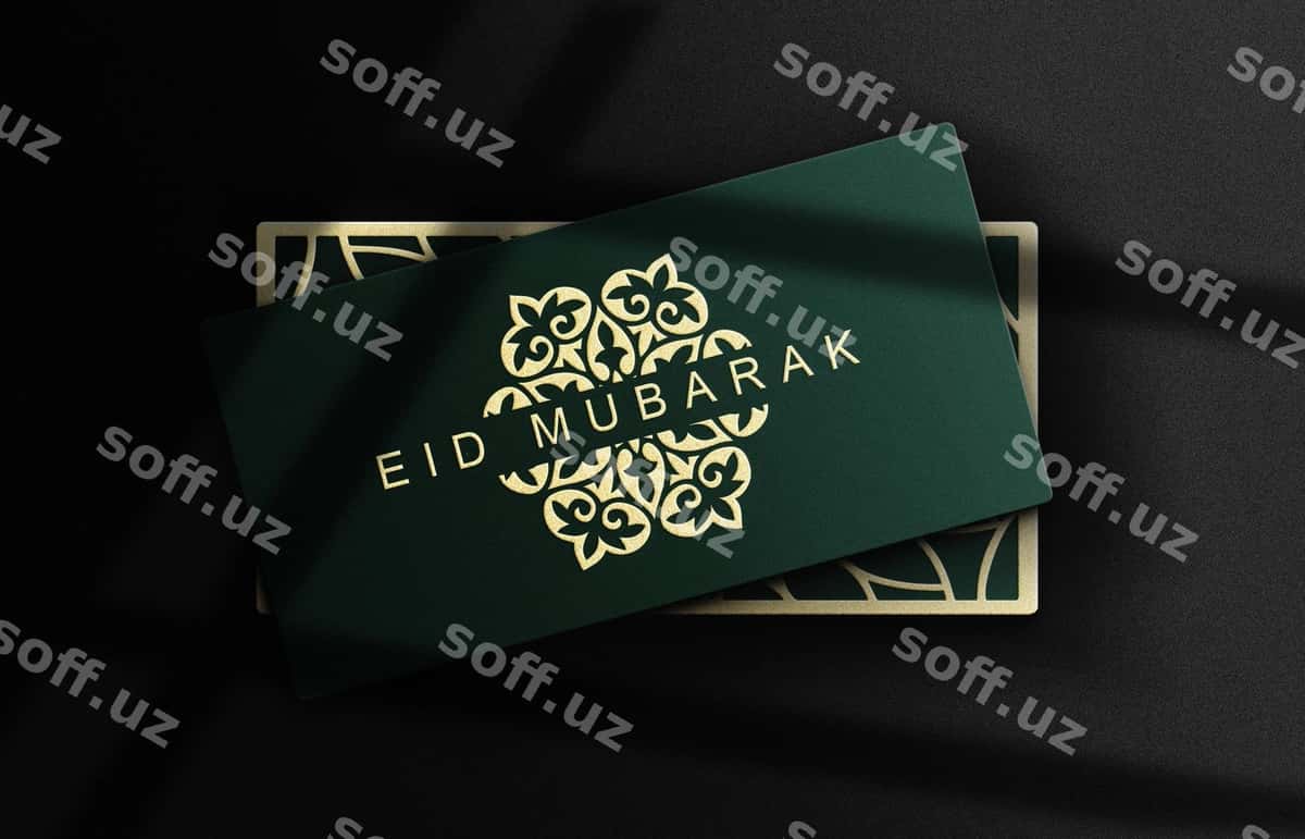 Yaqin rasm quticha namunasi oltin bosilgan | Close up box mockup with gold embossed 1