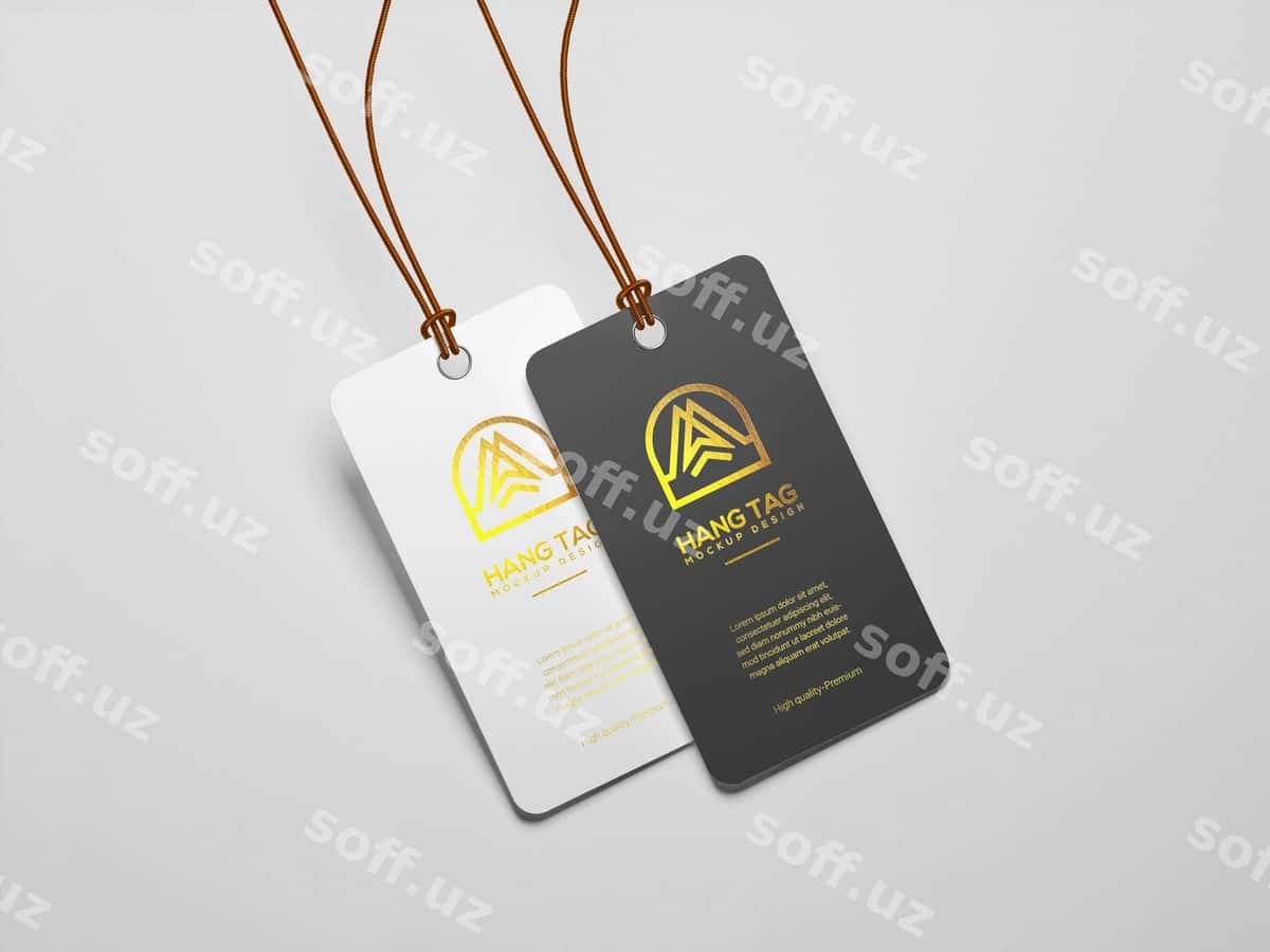 Bosima etiketi mockup | Clothing label tag mockup 1