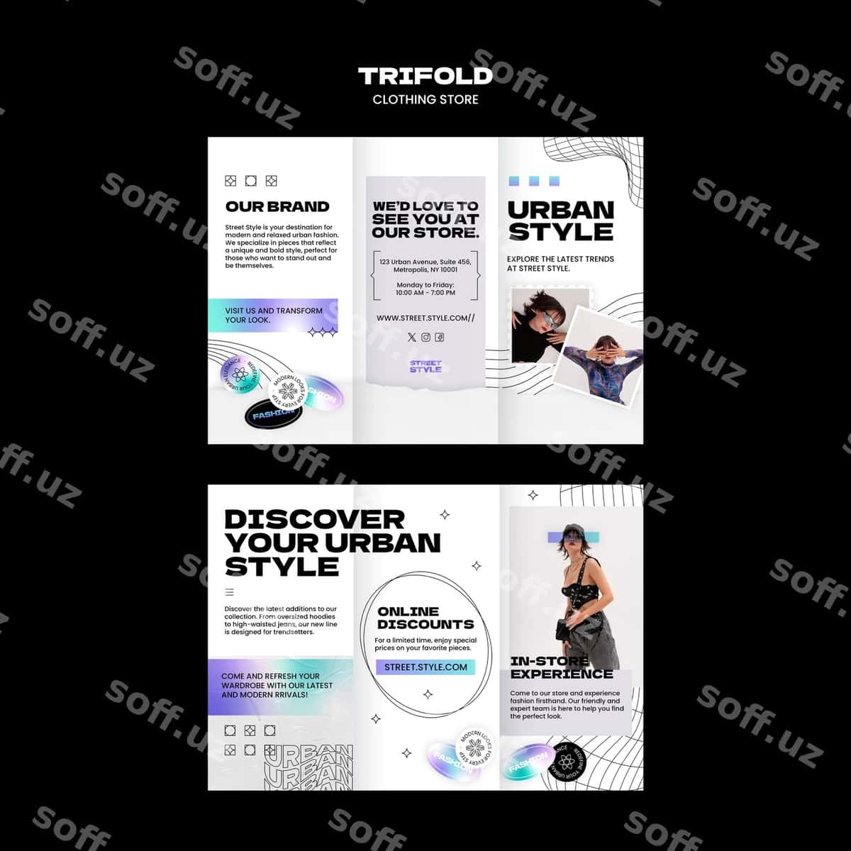Kiyim do'koni shablon dizayni | Clothing store template design 1