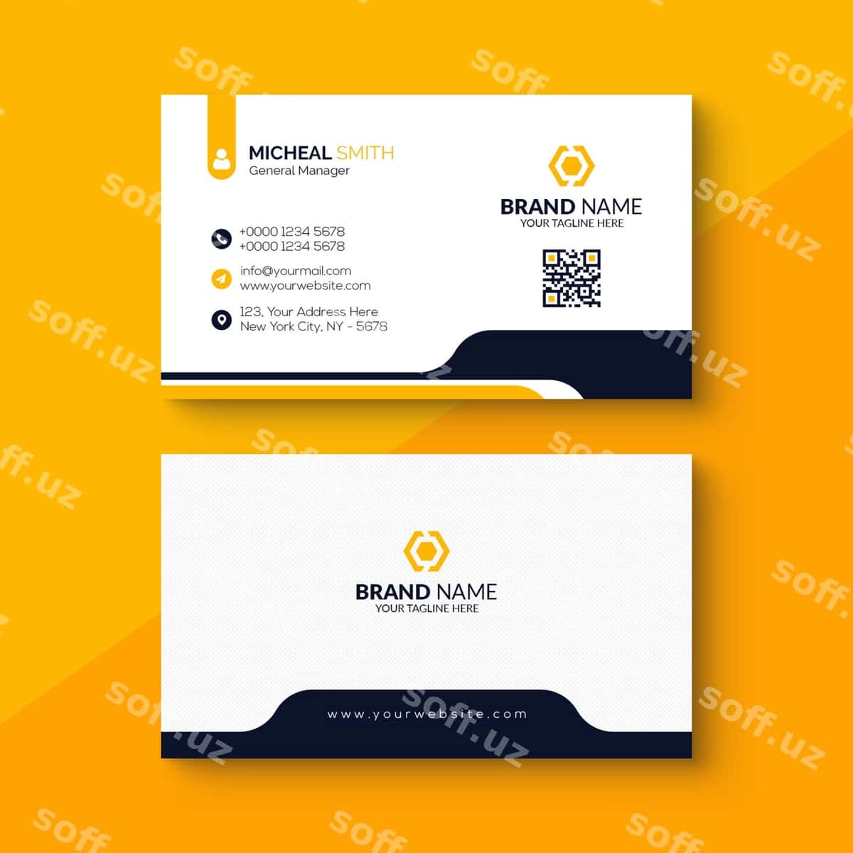 Kompaniya biznes karta shabloni | Company business card template 1