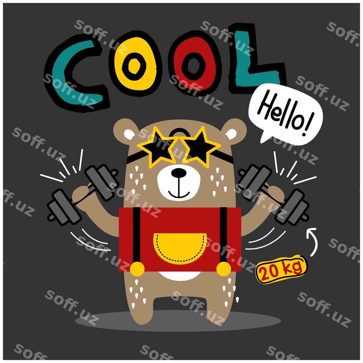 Mazali ayiq barbell kartunini chizish | Cool bear barbell funny animal cartoon 1