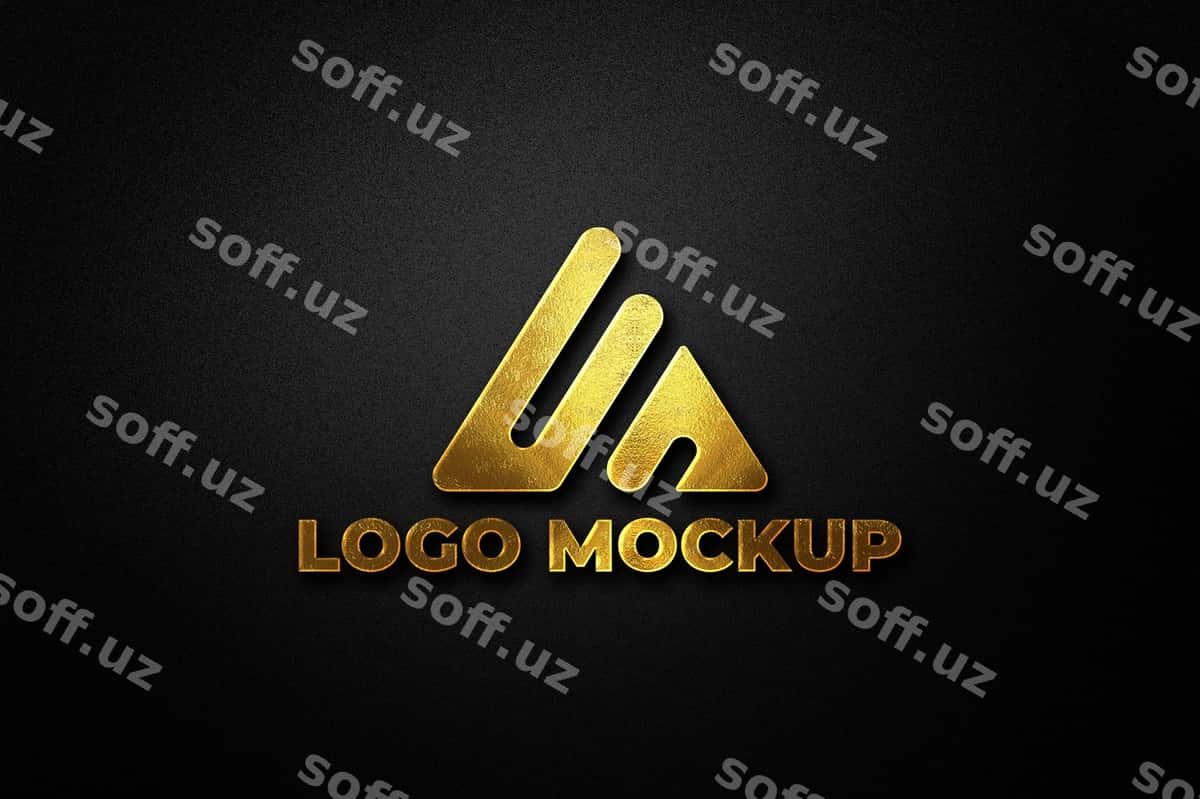 Mockup copper foil logotipi | Copper foil logo mockup 1