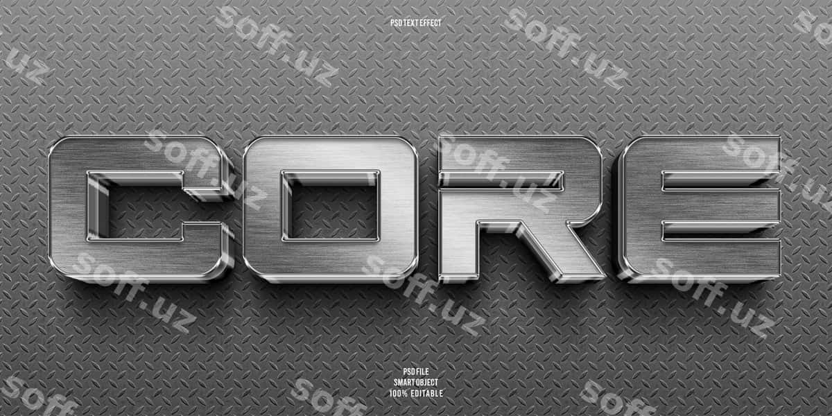 Asos 3D tahrirlanadigan matn effekti | Core 3d editable text effect 1
