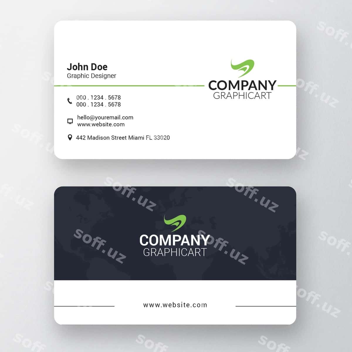 Korporat biznes vizitkai | Corporate business card 1