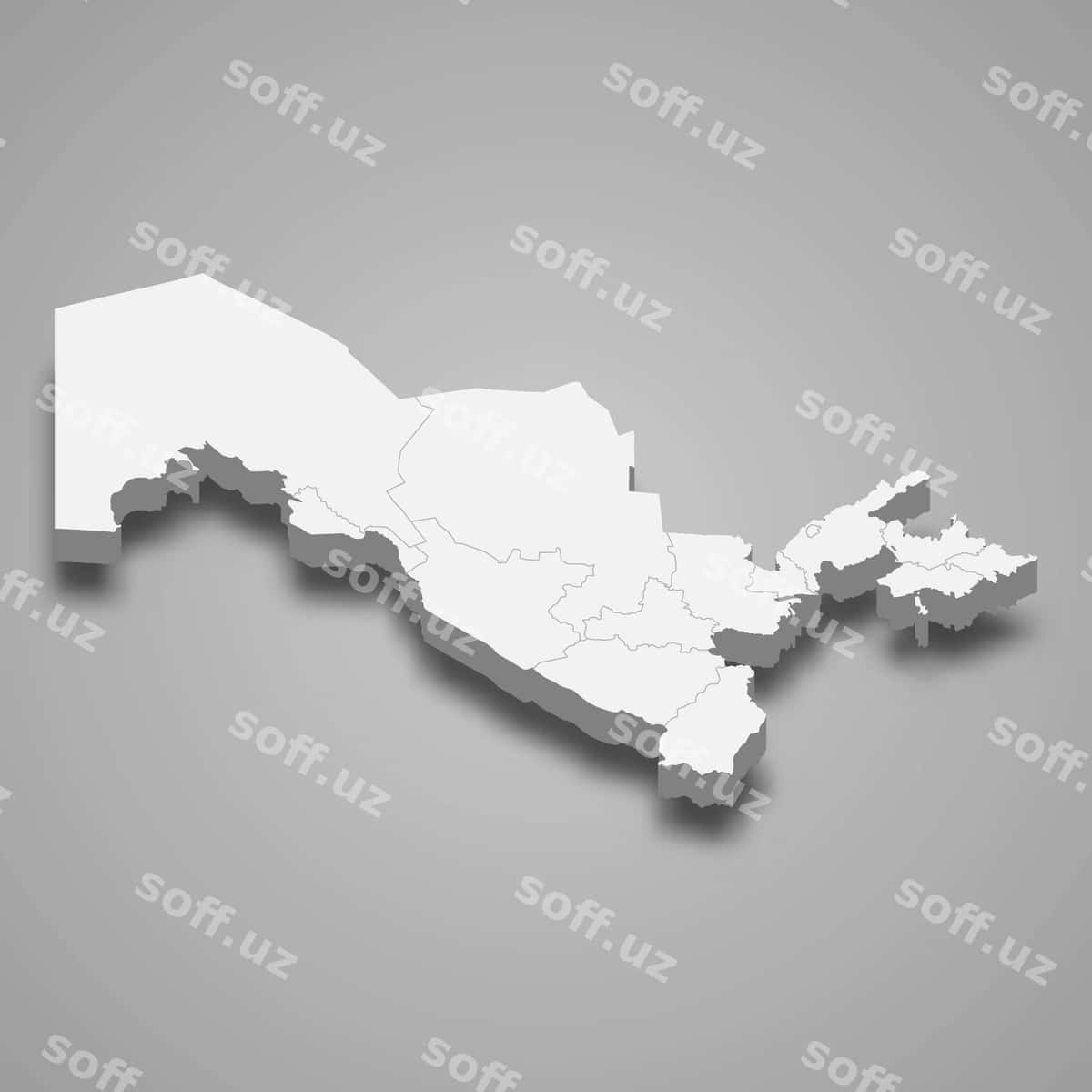Mamlakat xaritasi chegaralari bilan | Country map with borders 1