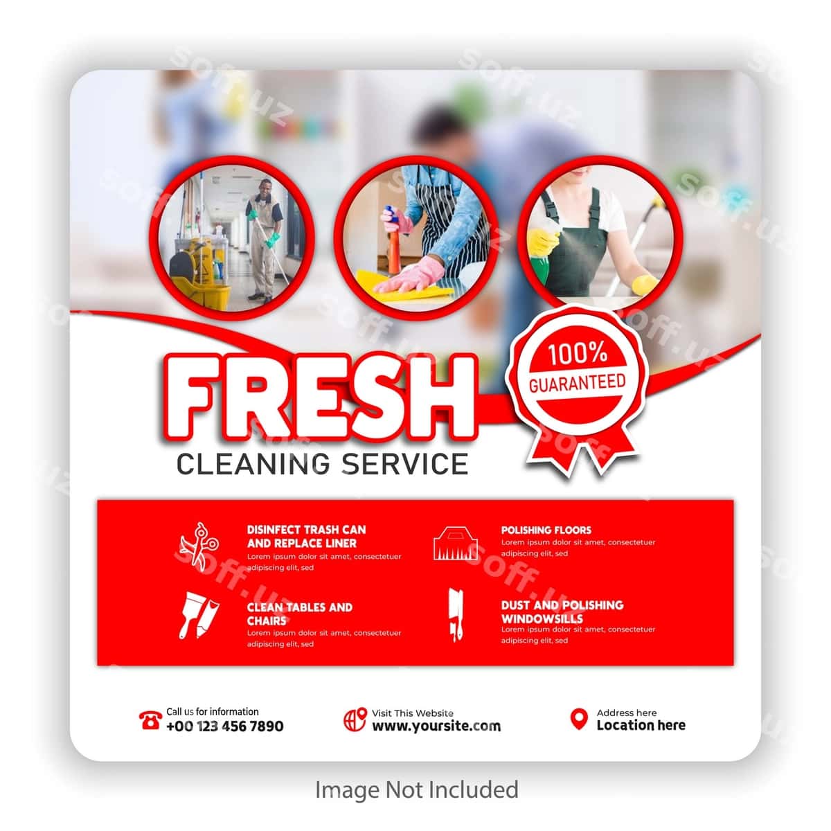 Ijodiy tozalash xizmati varaqasi | Creative cleaning service flyer 1