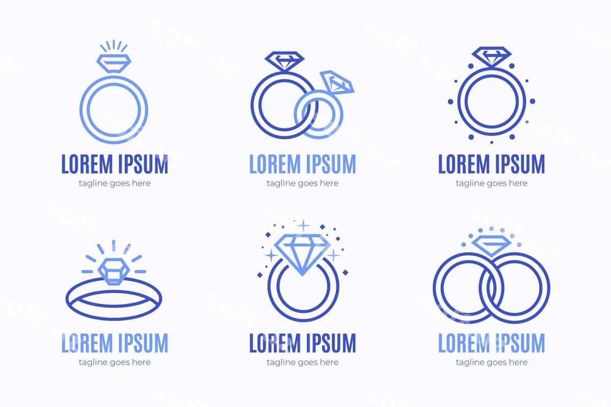 Ijodiy tekis dizayn halqa logotipi shablonlari | Creative flat design ring logo templates 1