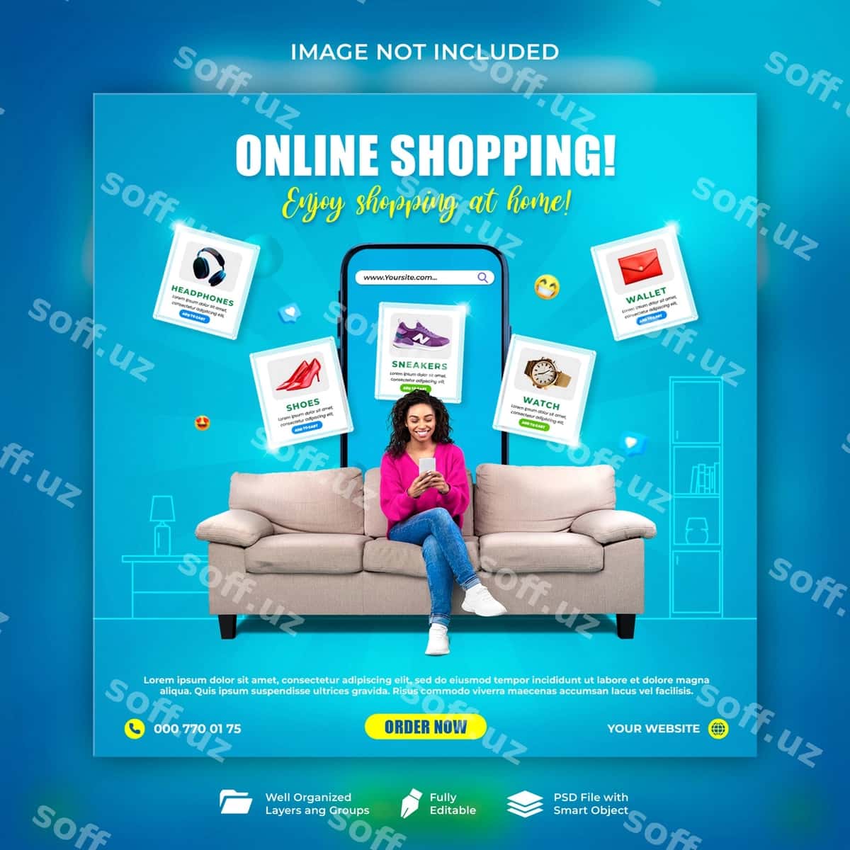 Ijodiy onlayn do'kon ijtimoiy tarmoqlar dizayni | Creative online shop social media design 1
