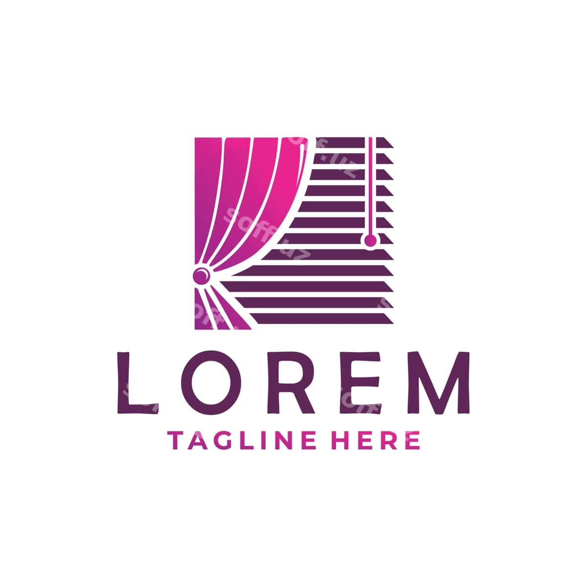 Parda logotipi ikonasi | Curtain logo icon 1