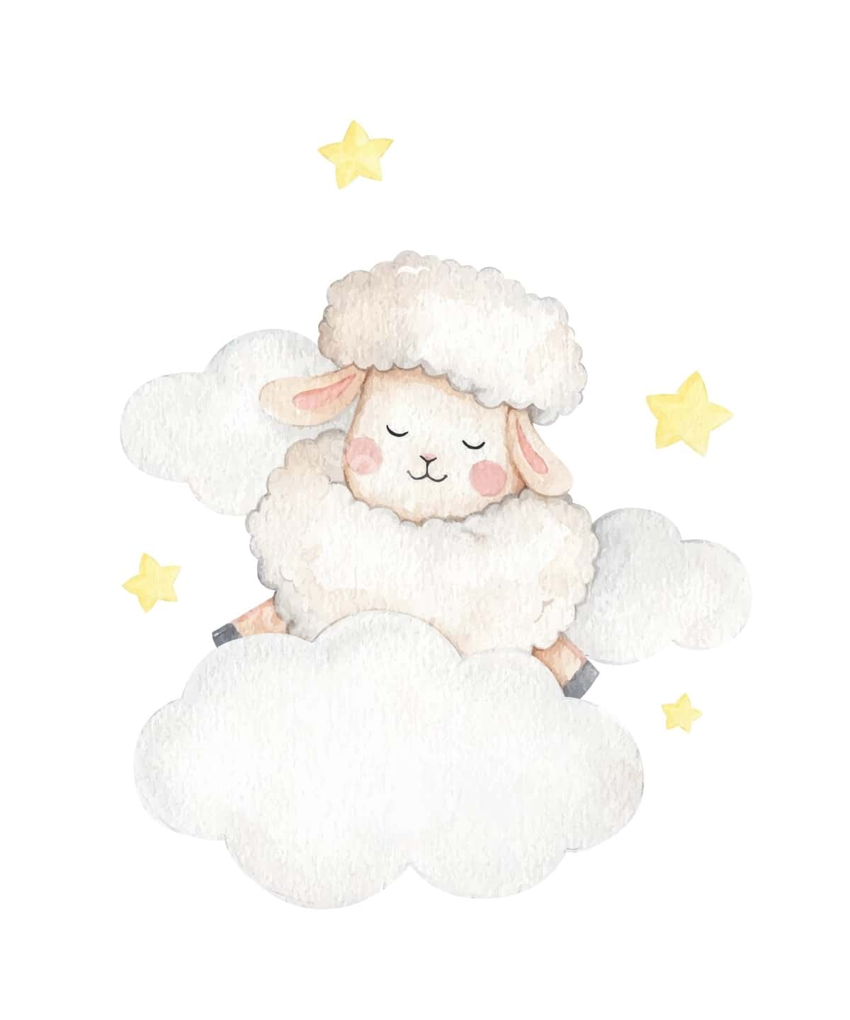Chiroyli hayvon suvarli rang illustratsiyasi | Cute animal watercolor illustration 1