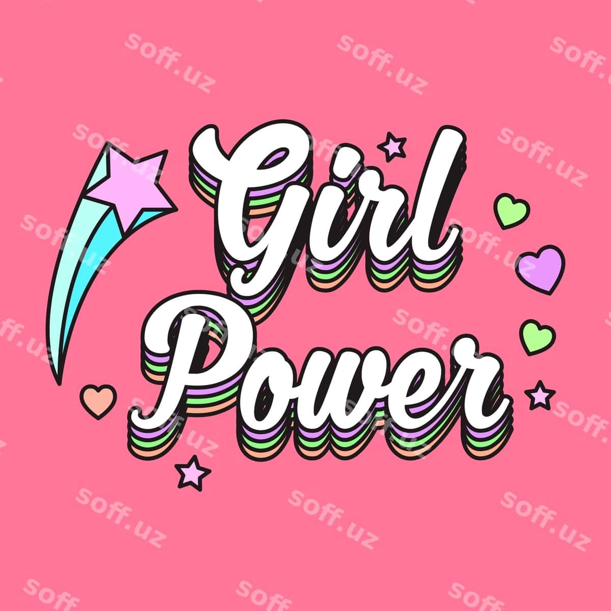 Yoqimli qo'lda yozilgan qiz kuchi | Cute hand written girl power 1