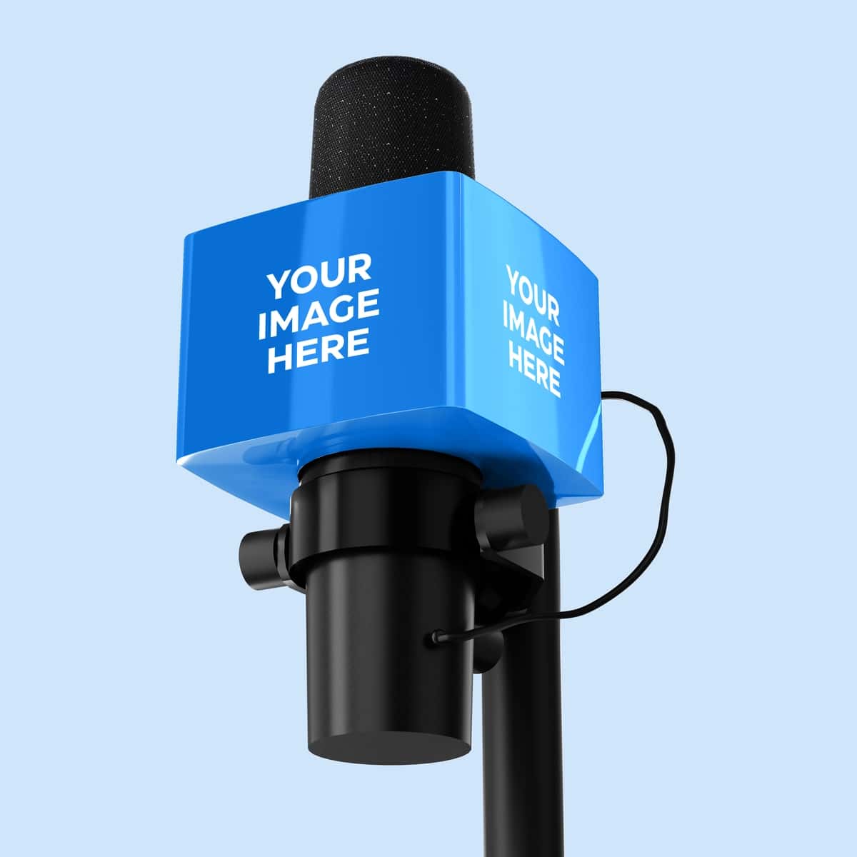 Podkast mikrofon maketi psd fayl | Podcast microphone mockup psd file 1