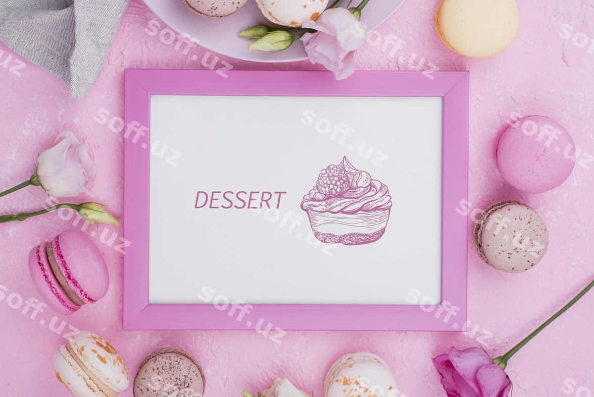 Mazali shirinlik konsepsiya modeli | Delicious dessert concept mock up 1