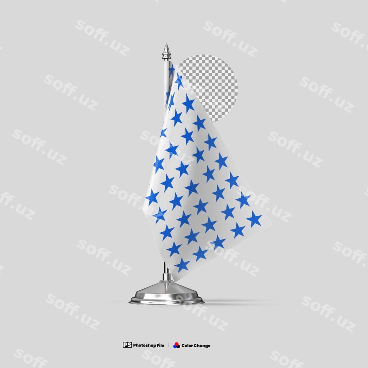 Stol bayroq modeli | Desk flag mockup 1