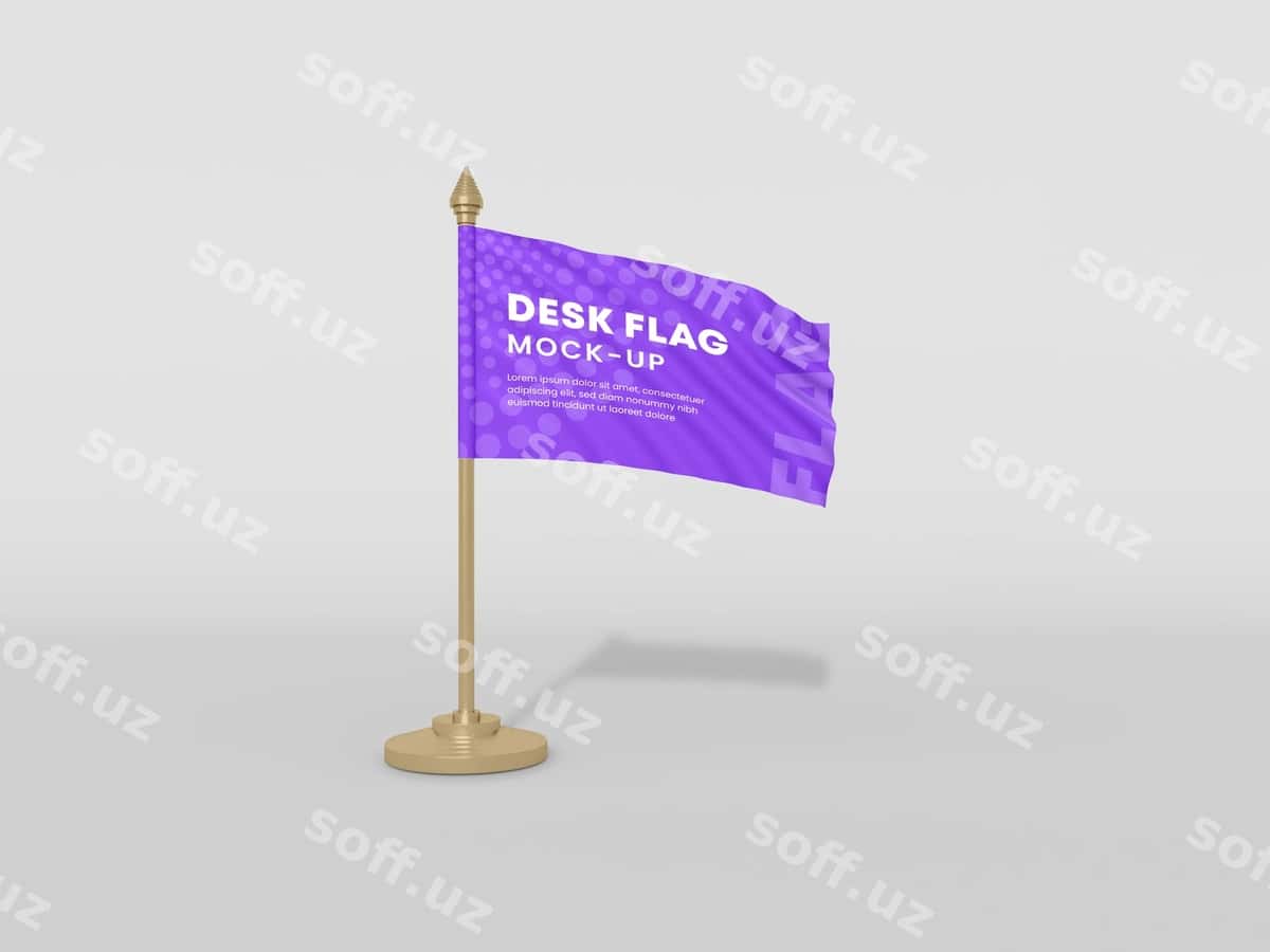 Stol bayrog' namunasi | Desk flag mockup 1
