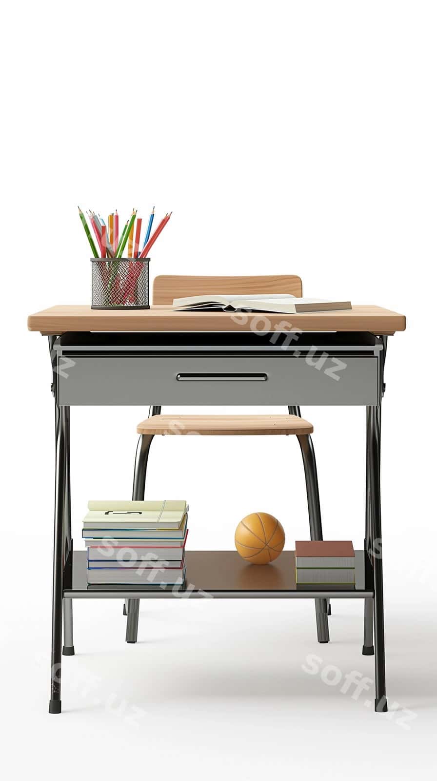 Stol qalamalar bilan qalamalar bilan qalamalar bilan u | Desk with pencils pencils pencils it 1
