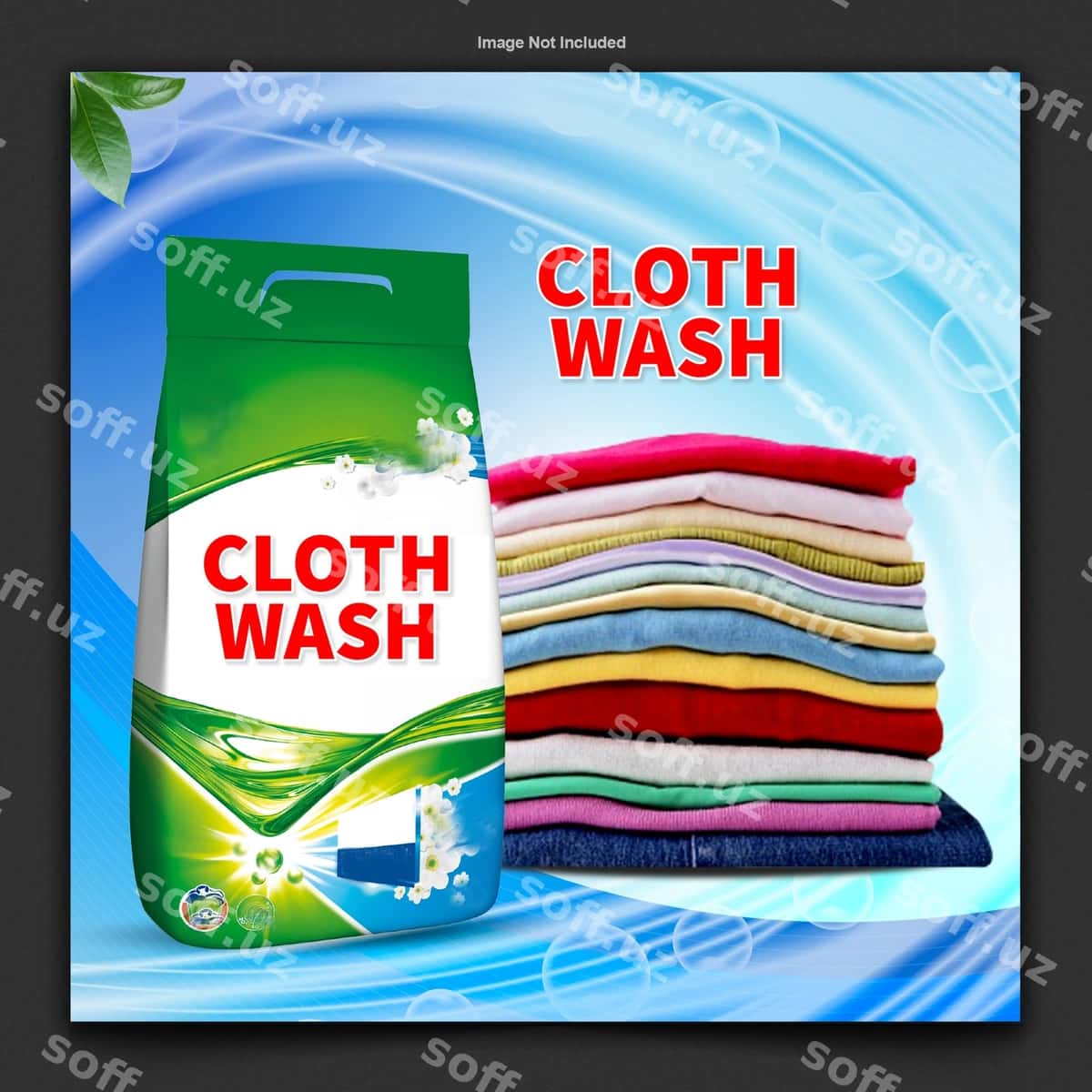 Mavzusi shirin shirin tozalash vositi uchun poyezir shabloni | Detergent powder poster design template 1