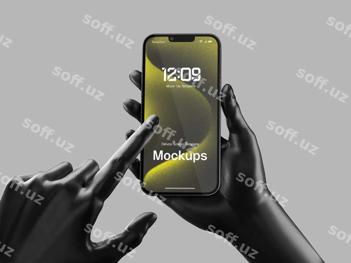 Qurilma ekrani prototipi shabloni | Device screen mockup template 1