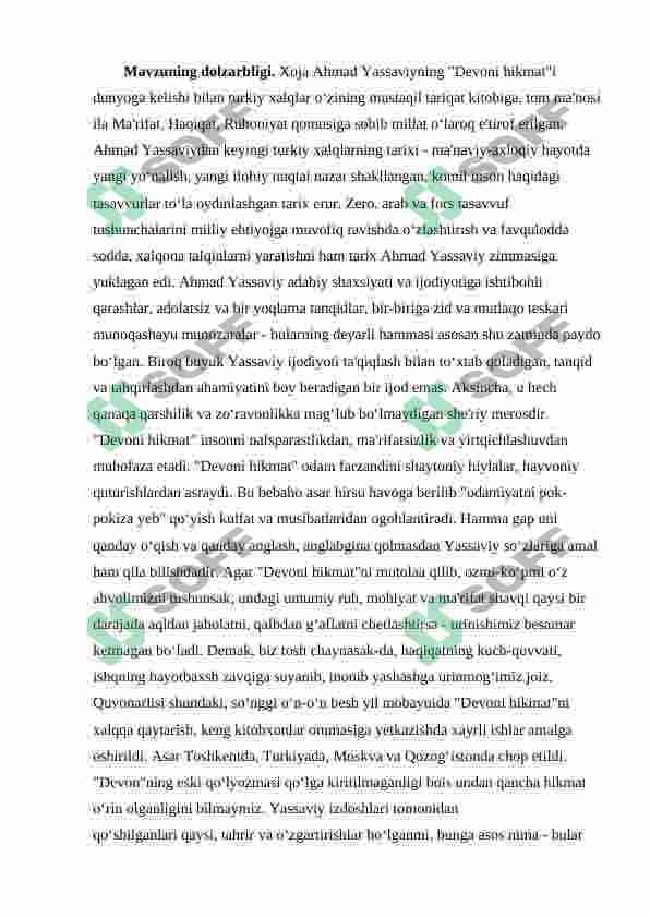 ,,Devoni  hikmat”  asarining  til  xususiyatlari 3