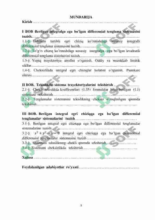 differensial tenglamalar  sistemasining limitik davrini o‘rganish 2