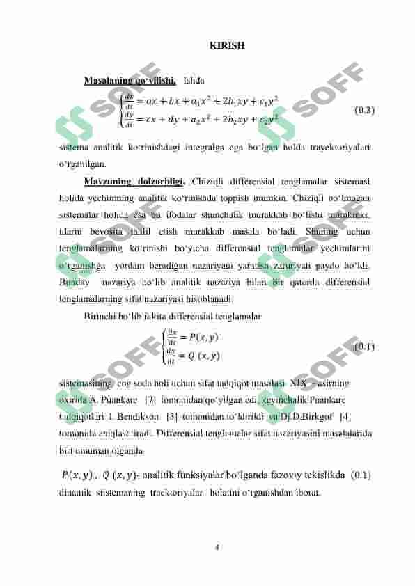 differensial tenglamalar  sistemasining limitik davrini o‘rganish 3