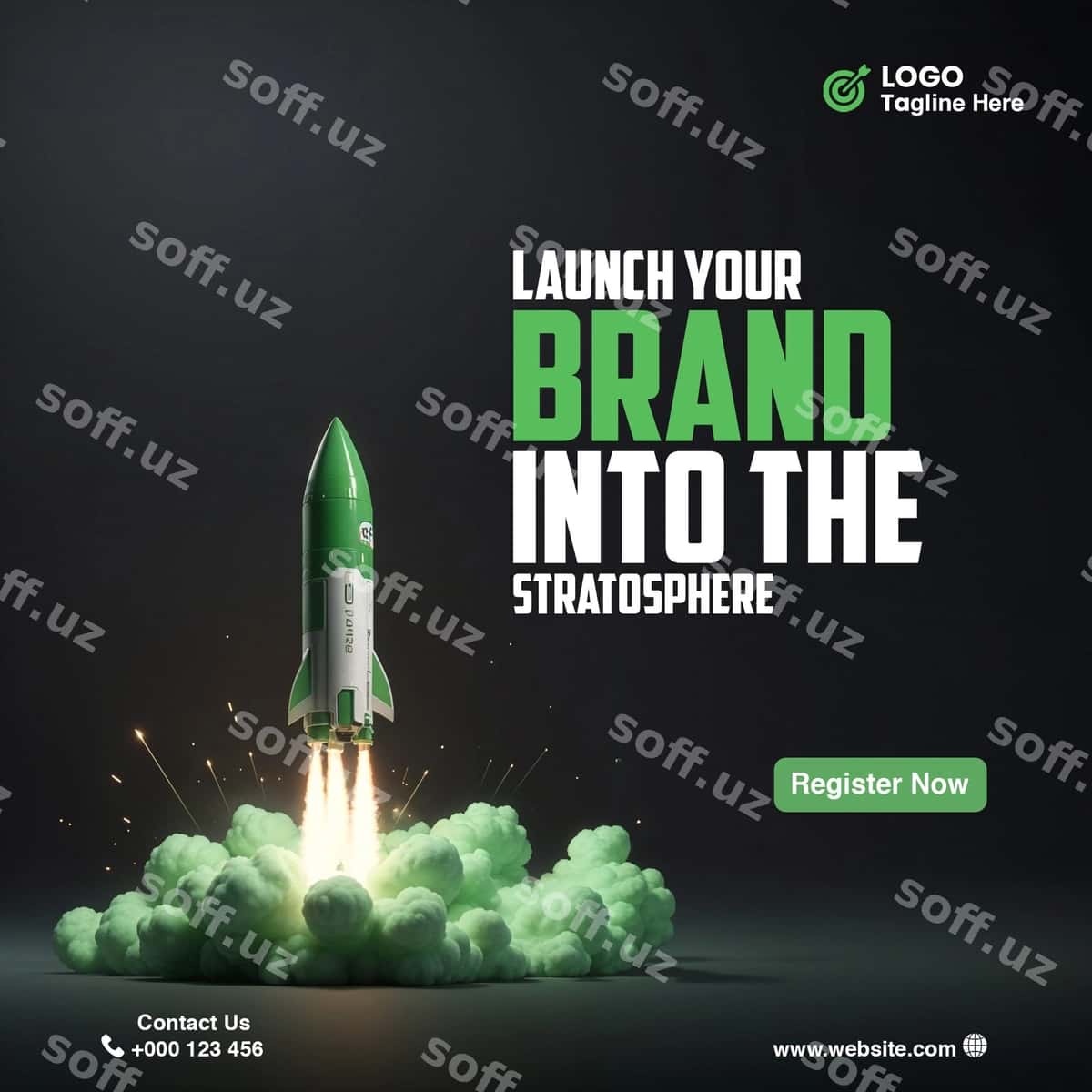 Raqamli marketing agentligi brend posteri | Digital marketing agency brand poster 1