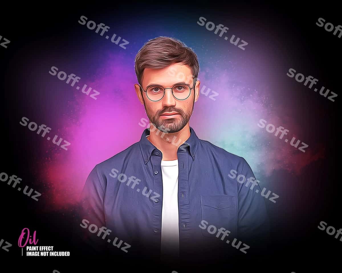 Raqamli movaliy bo'rish fotosurat effekti | Digital oil painting photo effect 1
