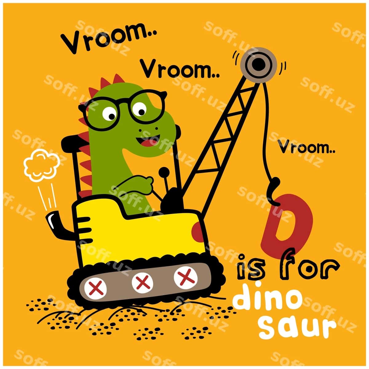 Dinosav qush gulbishik hayvon multfil'm | Dinosaur crane funny animal cartoon 1