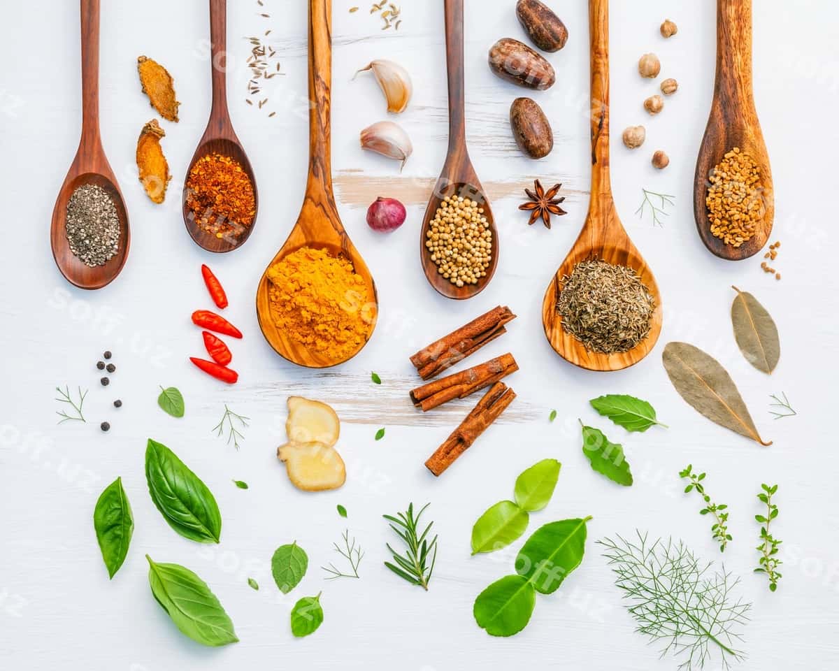 To'g'ridan saralangan duv-duvlar va baharatlar jadvali | Directly shot herbs spices table 1