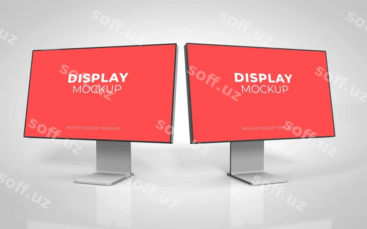 Ekran namunasi ajraltirilgan | Display screen mockup isolated 1