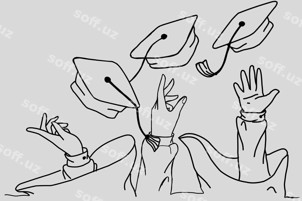 Shark chizigi, sichqon tutgan ayol bilan. | Drawing shark with woman holding mouse 1