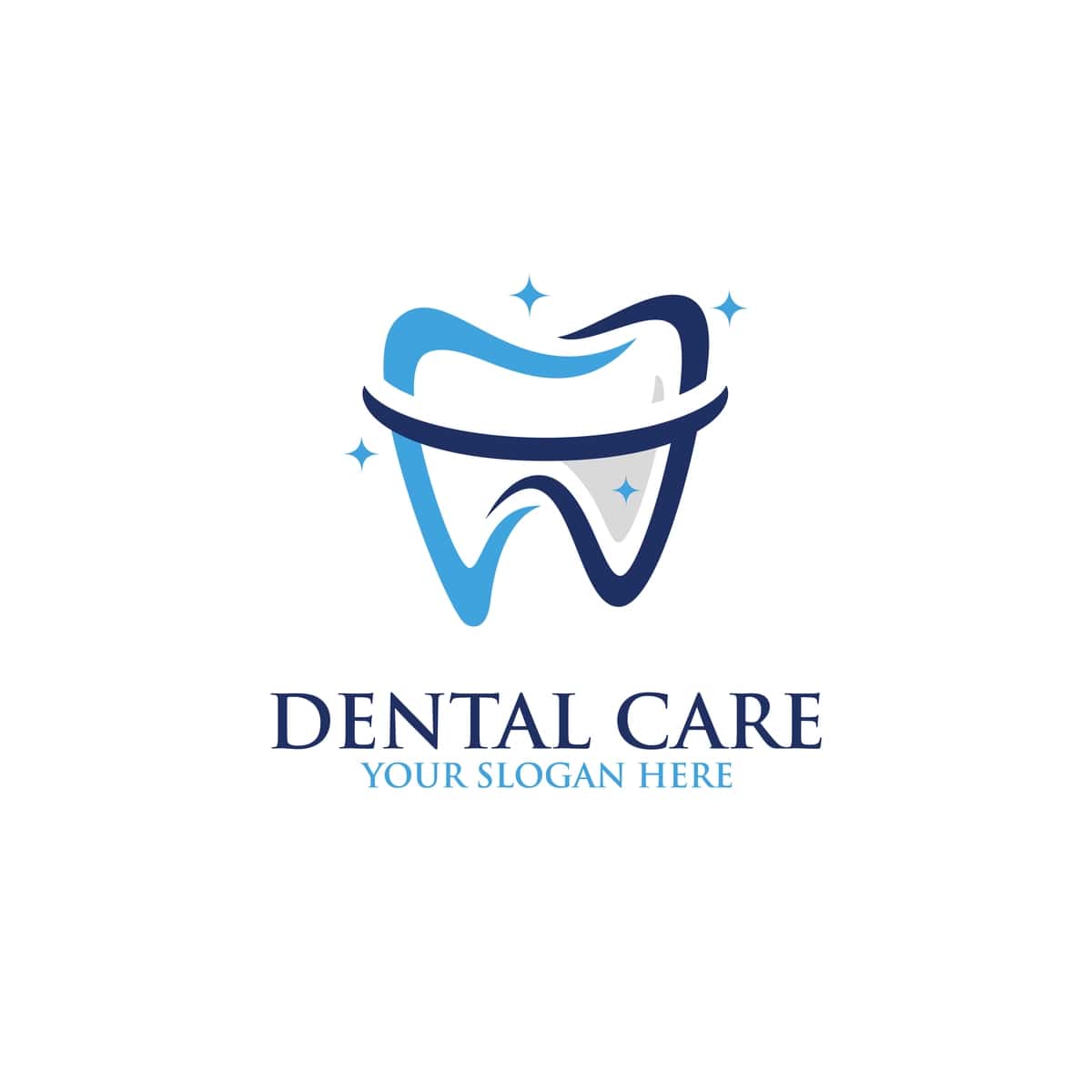 Tish tish logotipi vektor tasviri | Tooth dental logo vector illustration 1
