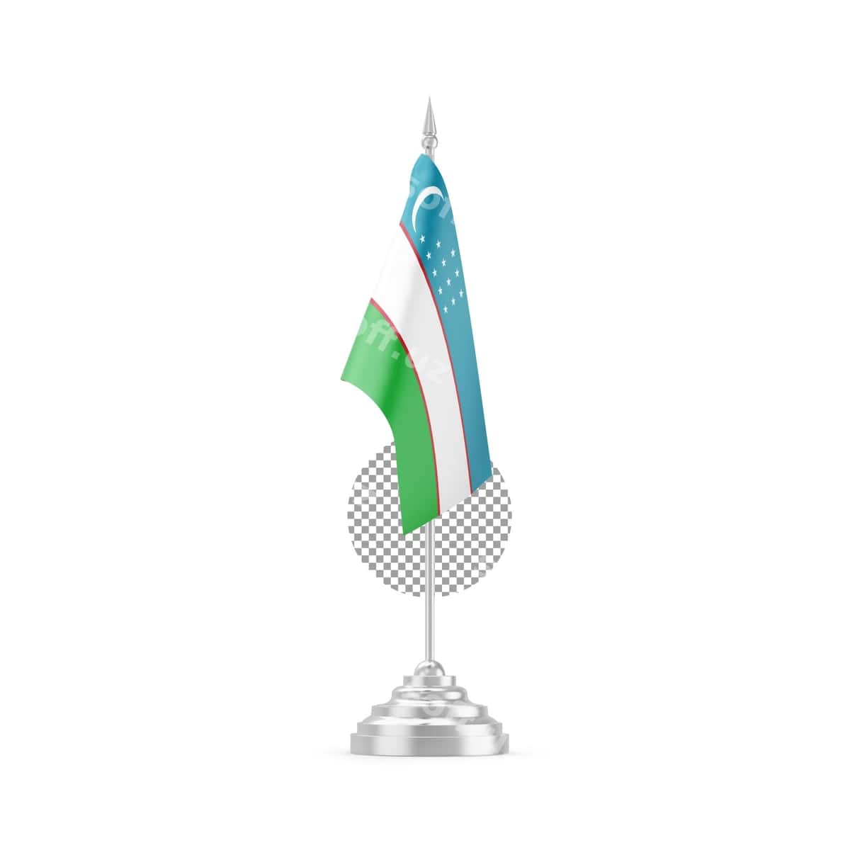 Tahrirlanga olindi namuna O'zbekiston bayrog'i bilan | Editable mockup with uzbekistan flag 1