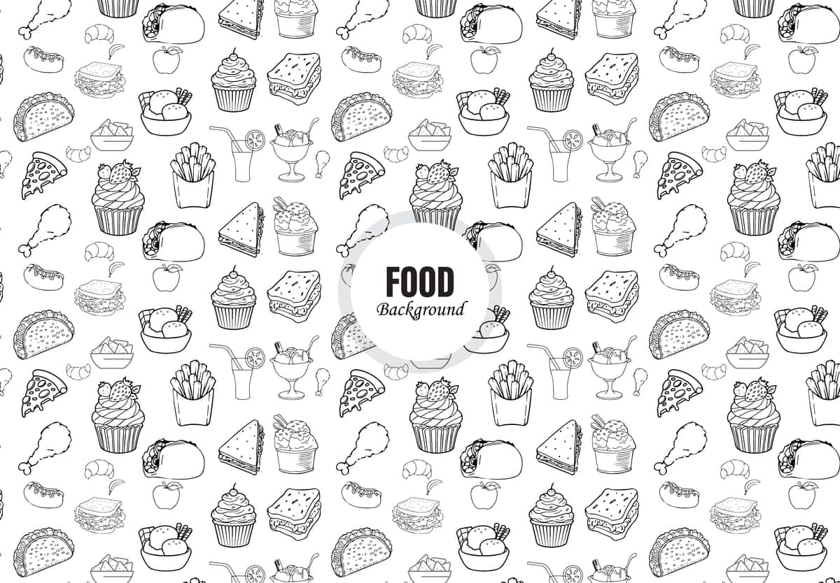 Oziq-ovqat sabzavot pishirish choksiz naqsh Doodles | Food vegetable cooking seamless pattern doodles 1