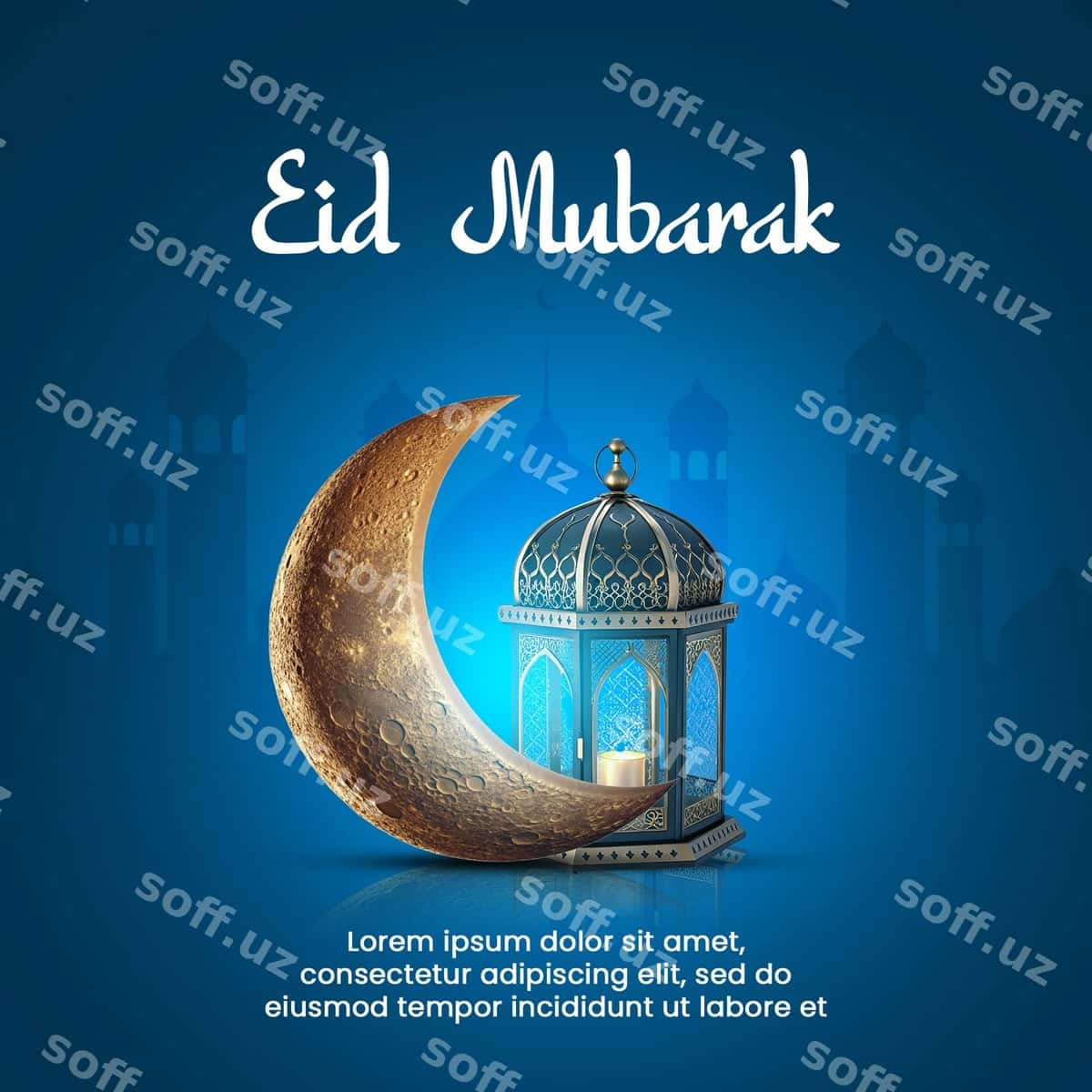 Hayit muborak tabrik kartasi | Eid mubarak greeting card 1