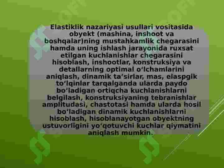 Elastiklik nazariyasining amaliyotda qo’llash xususiyatlari 3