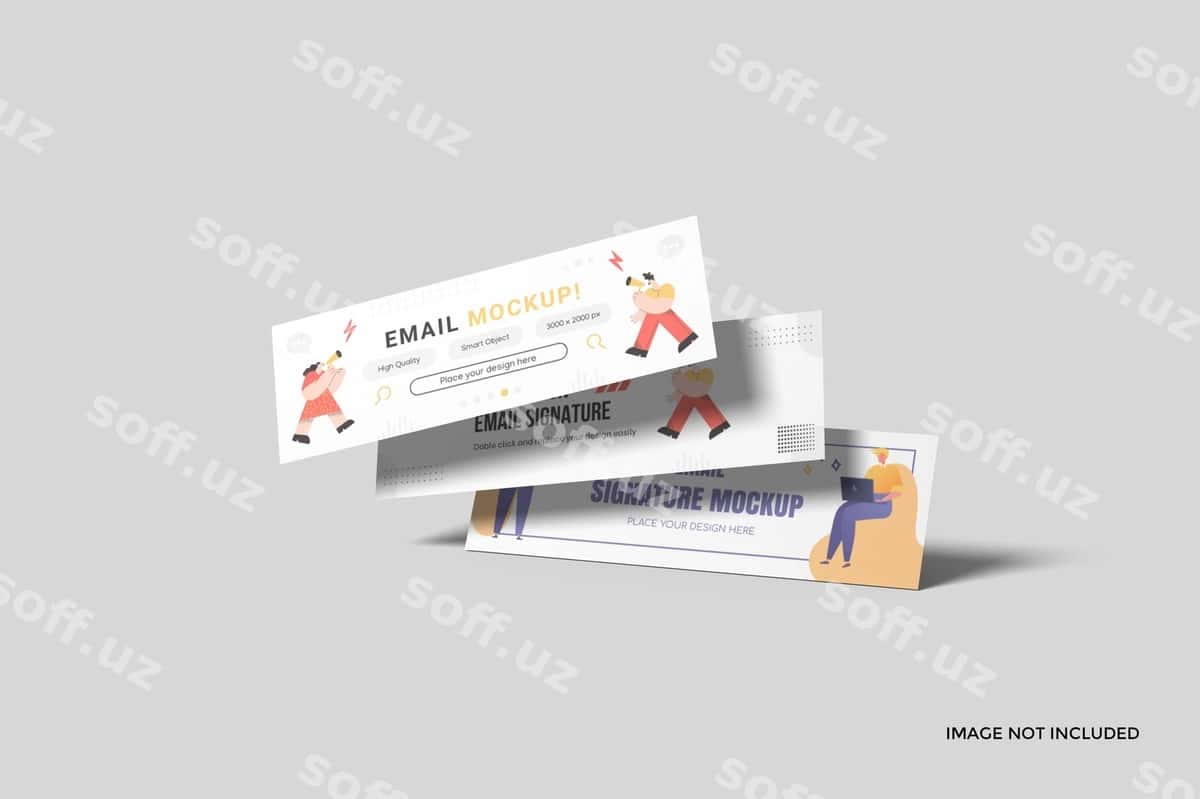 Elektron pochta imzosi mockup | Email signature mockup 1